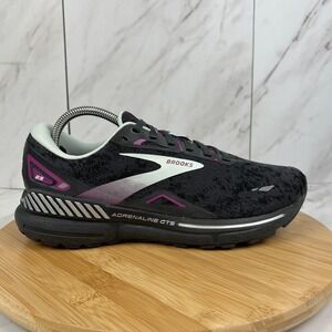 Brooks Adrenaline GTS 23 Womens Size 10 D WIDE Black Pearl Running Walk Shoes